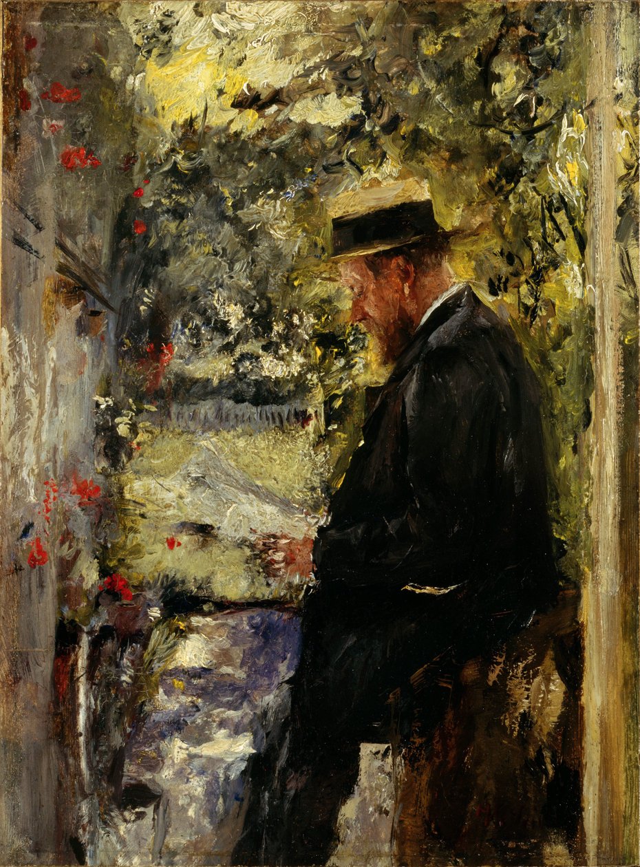 Veterinarian Reindl in the Arbor, c.1890 by Wilhelm Maria Hubertus Leibl
