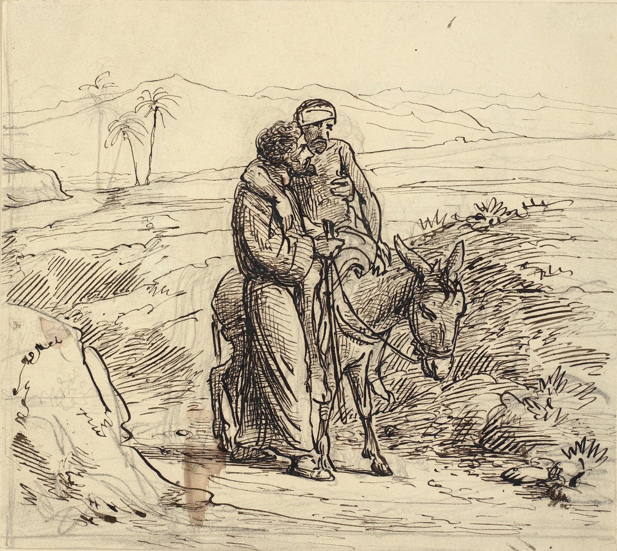 The Good Samaritan Accompanies the Wounded by Wilhelm Marstrand