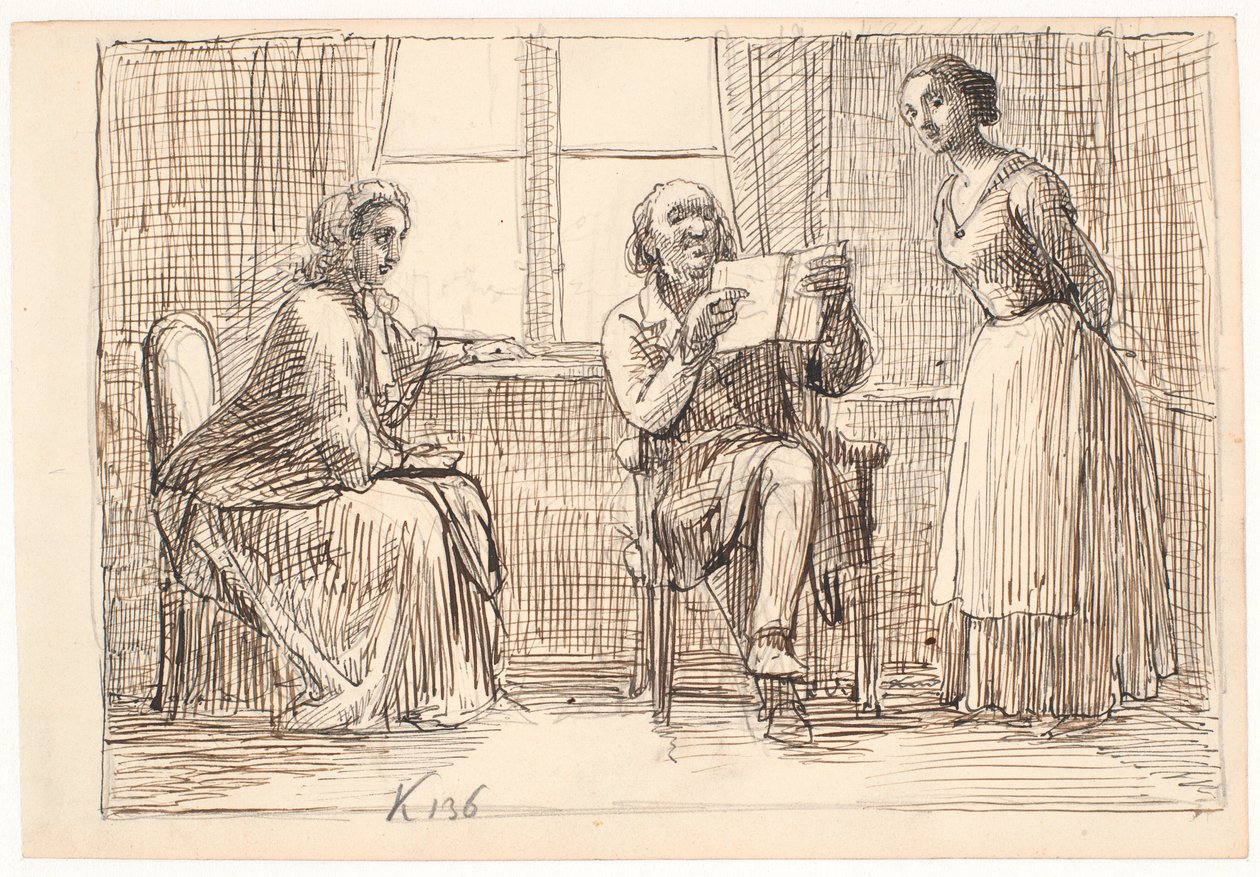 A Strange Letter by Wilhelm Marstrand