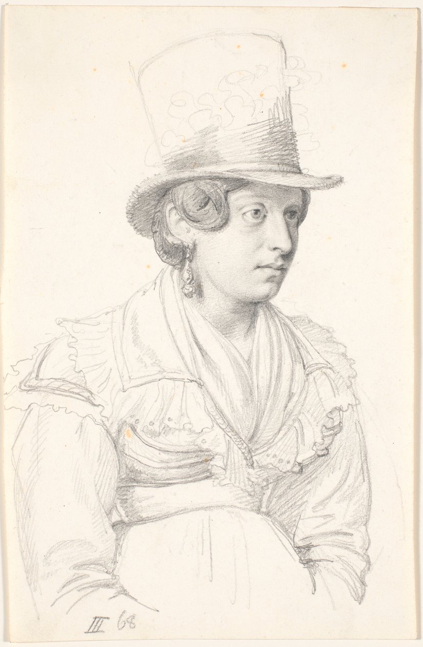 Italian Woman with High Hat by Wilhelm Marstrand