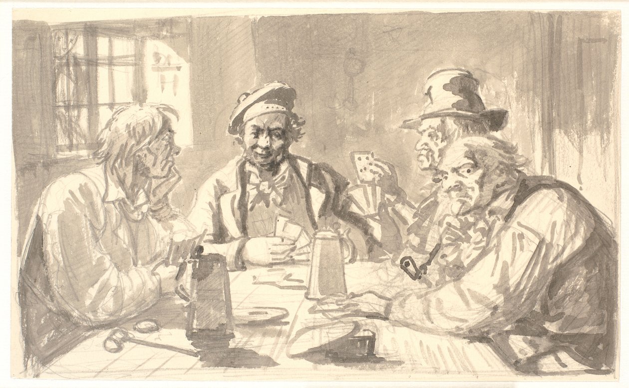 Card Game in a Tavern Cellar by Wilhelm Marstrand
