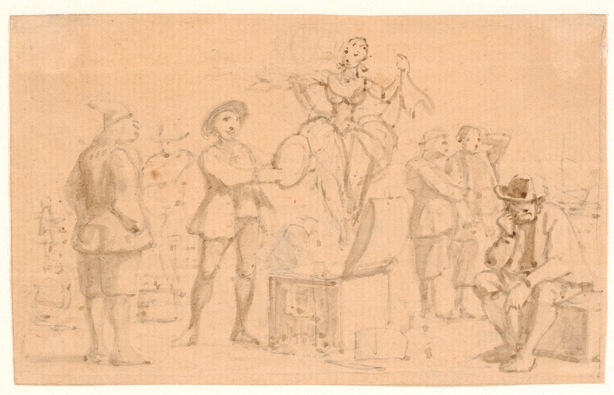 Peder Paars Book 1 Song 2. Venus Rises from the Chest by Wilhelm Marstrand