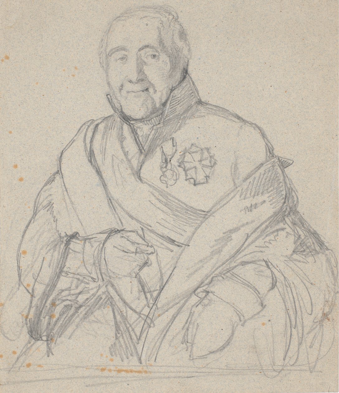 Portrait Study of Privy Councillor Bornemann by Wilhelm Marstrand