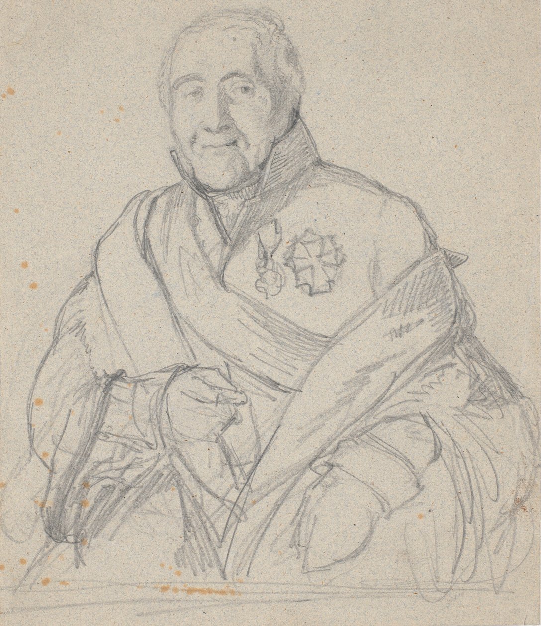 Portrait Study of Privy Councillor Bornemann by Wilhelm Marstrand