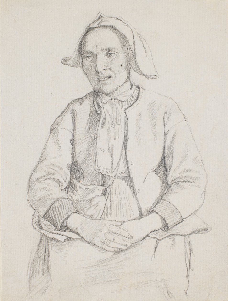Sitting Swedish Woman, Knee-Length by Wilhelm Marstrand