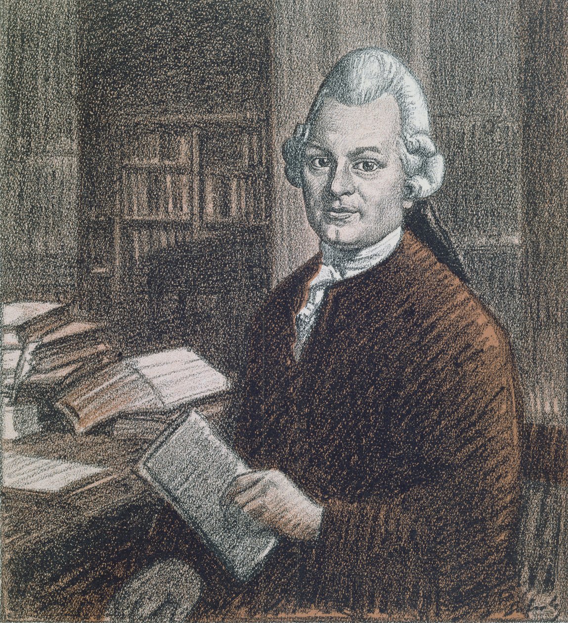 Portrait of Gotthold Ephraim Lessing, illustration from 