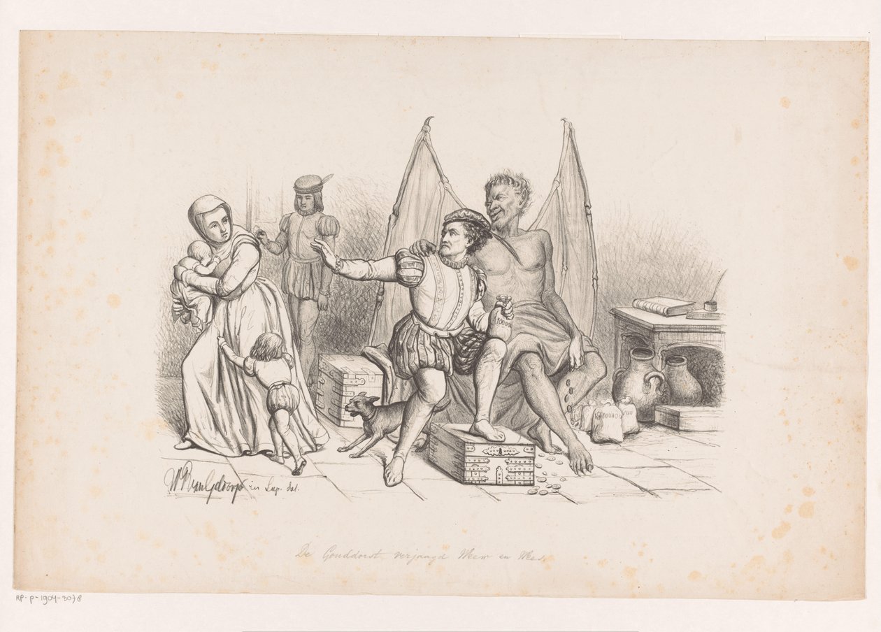 Man Possessed by Greed by Wilhelmus Petrus van Geldorp