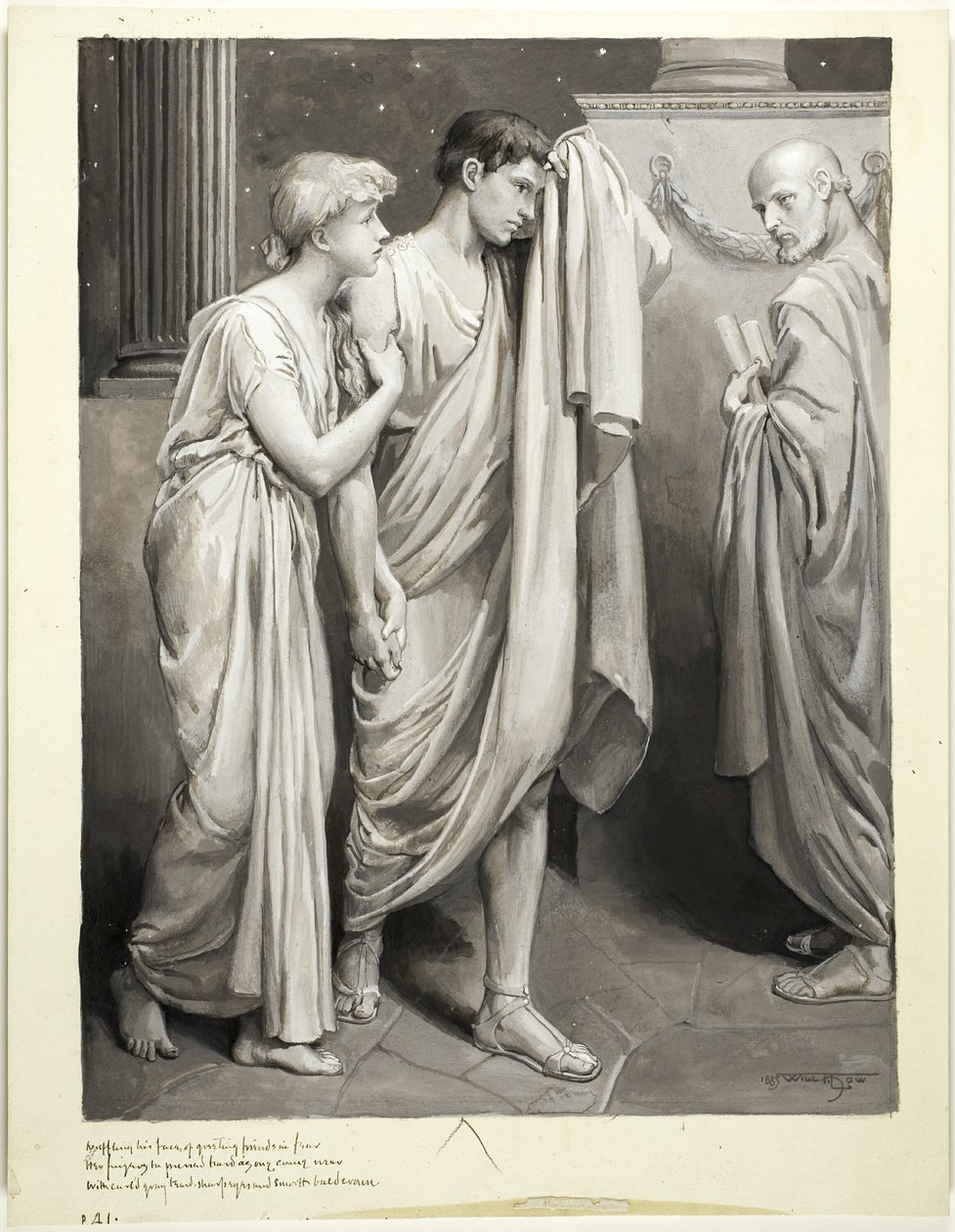 As One Came Near with Curled Gray Beard, Sharp Eyes, and Smooth Bald Crown by Will Hicock Low