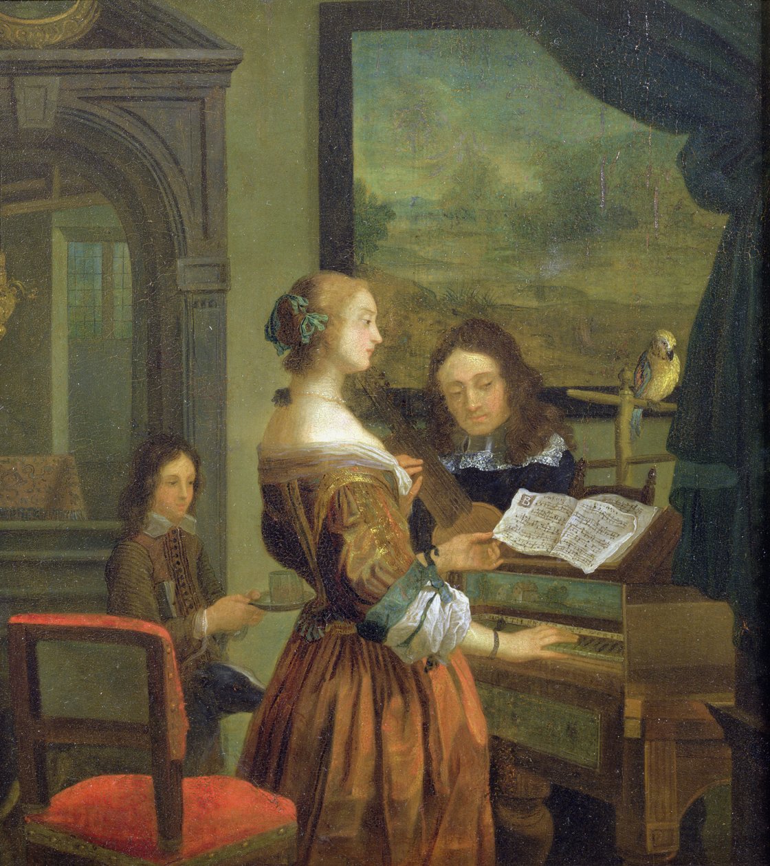 The Music Lesson by Willem Van Mieris: Buy fine art print