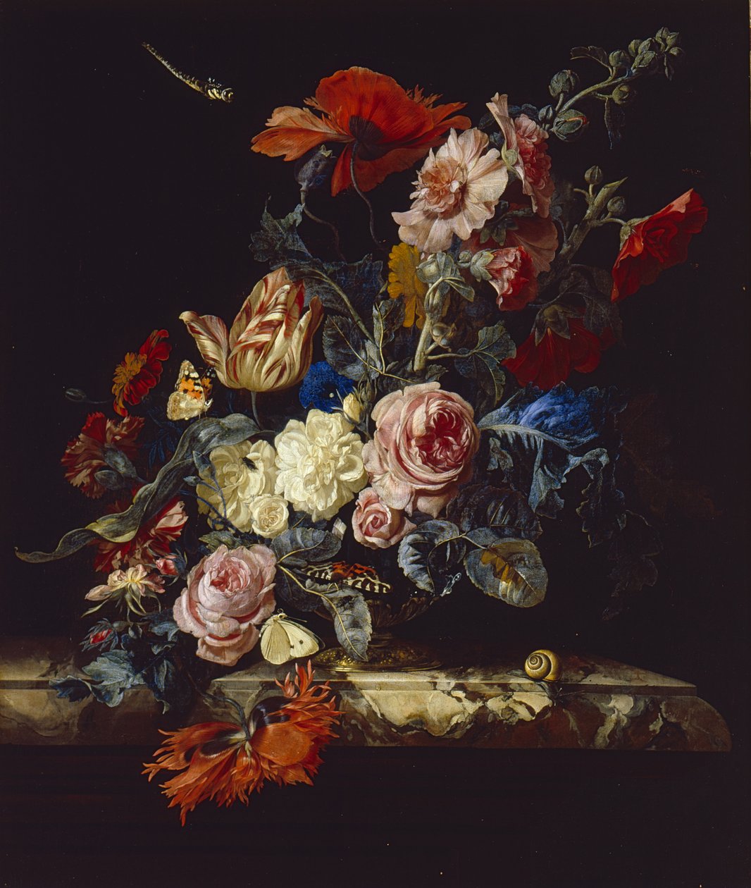 A Vase of Flowers, 1663 by Willem van Aelst
