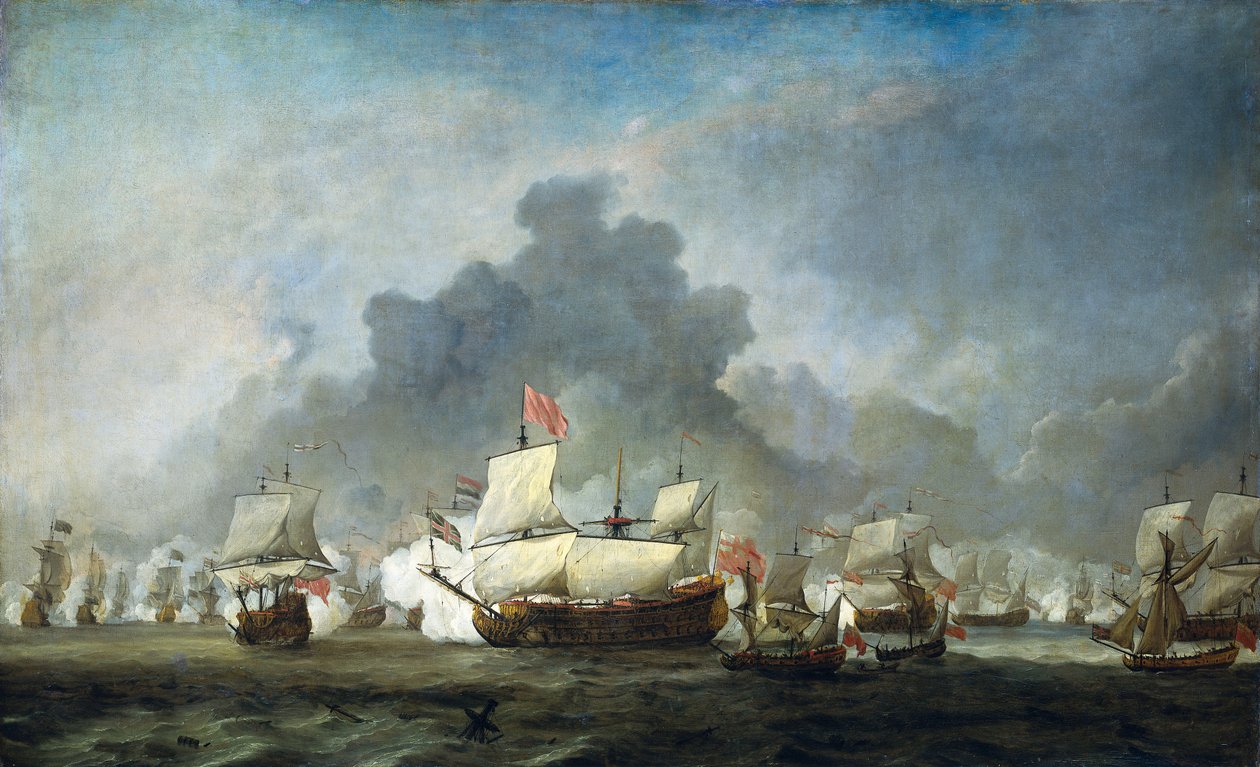The skirmish of Michiel Adriaensz de Ruyter against the Duke of York by Willem van de Velde