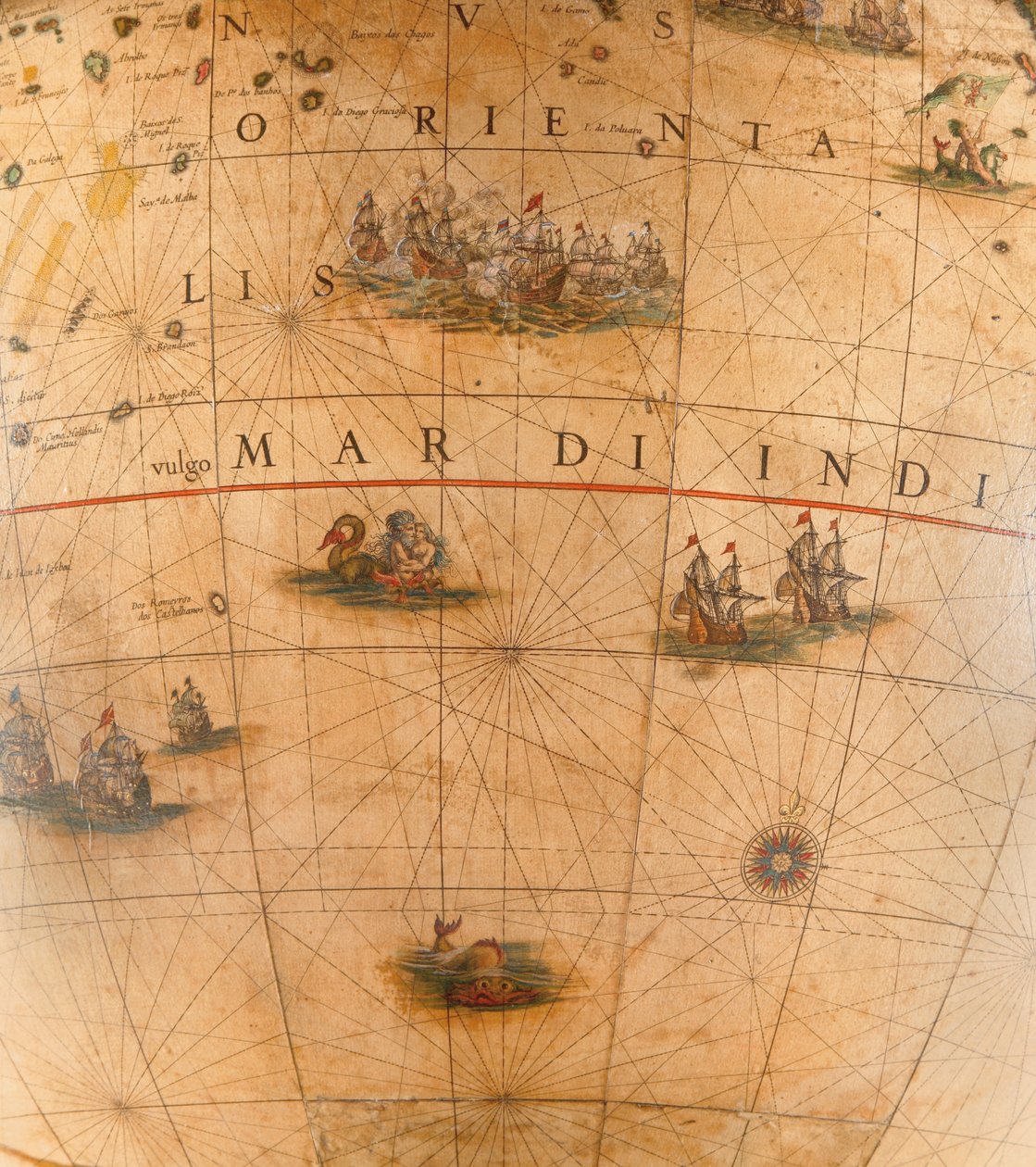 Large Pair of Library Globes, the Terrestrial 1645/48, the Celestial After c.1630 by Willem Blaeu