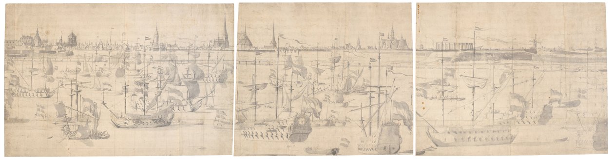 The Dutch Fleet at Copenhagen Road 1658 by Willem I van de Velde