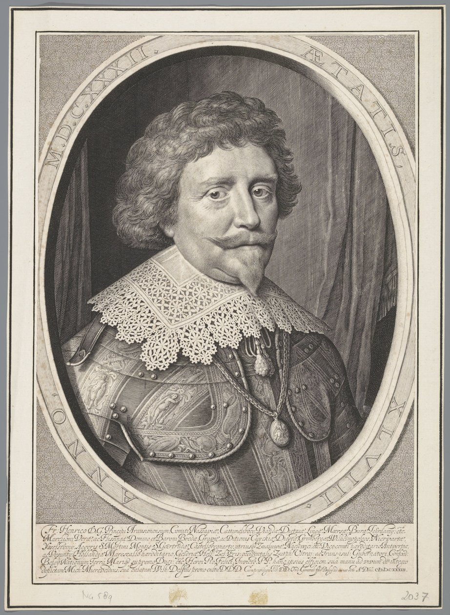 Portrait of Frederick Henry, Prince of Orange, at Age 48 by Willem Jacobsz Delff