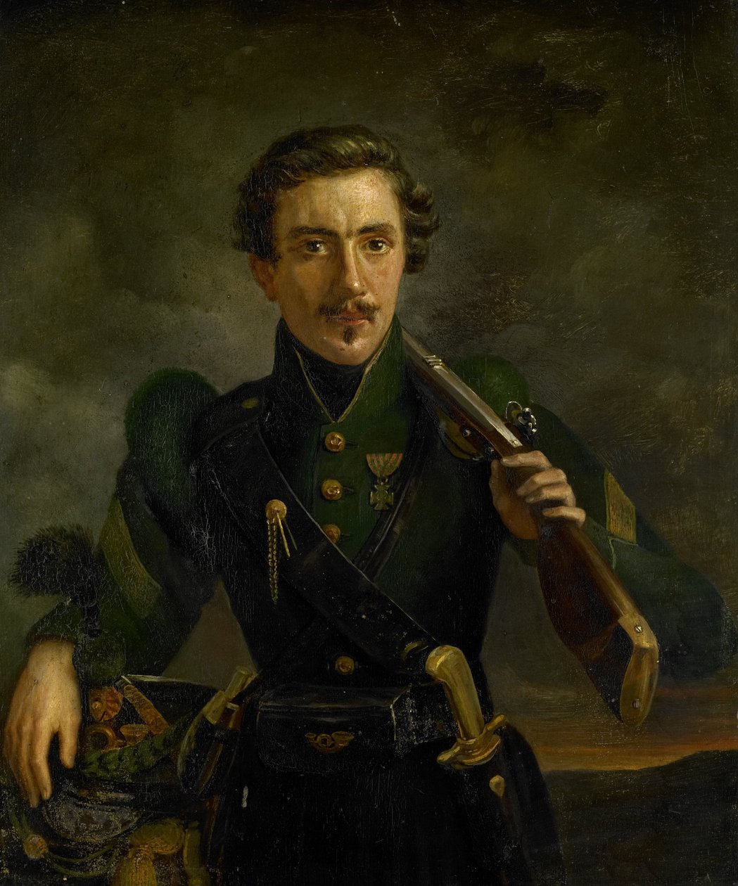 Self Portrait in the Uniform of the Rifles by Willem Jodocus Mattheus Engelberts