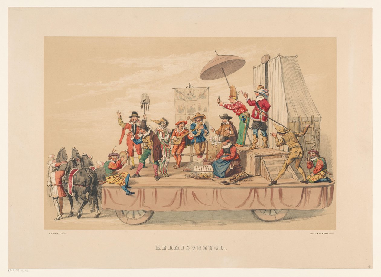 Sixth Group of Utrecht Masquerade in 1856 by Willem Pieter Hoevenaar