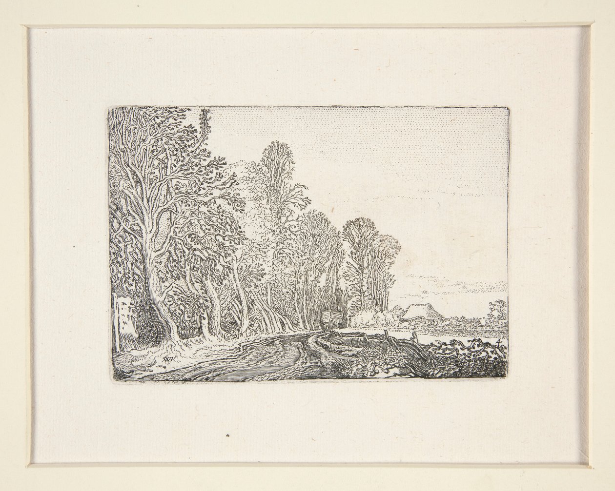 Road at the Edge of the Forest, Plate 4 from The Set of the Landscapes by Willem Pietersz. Buytewech