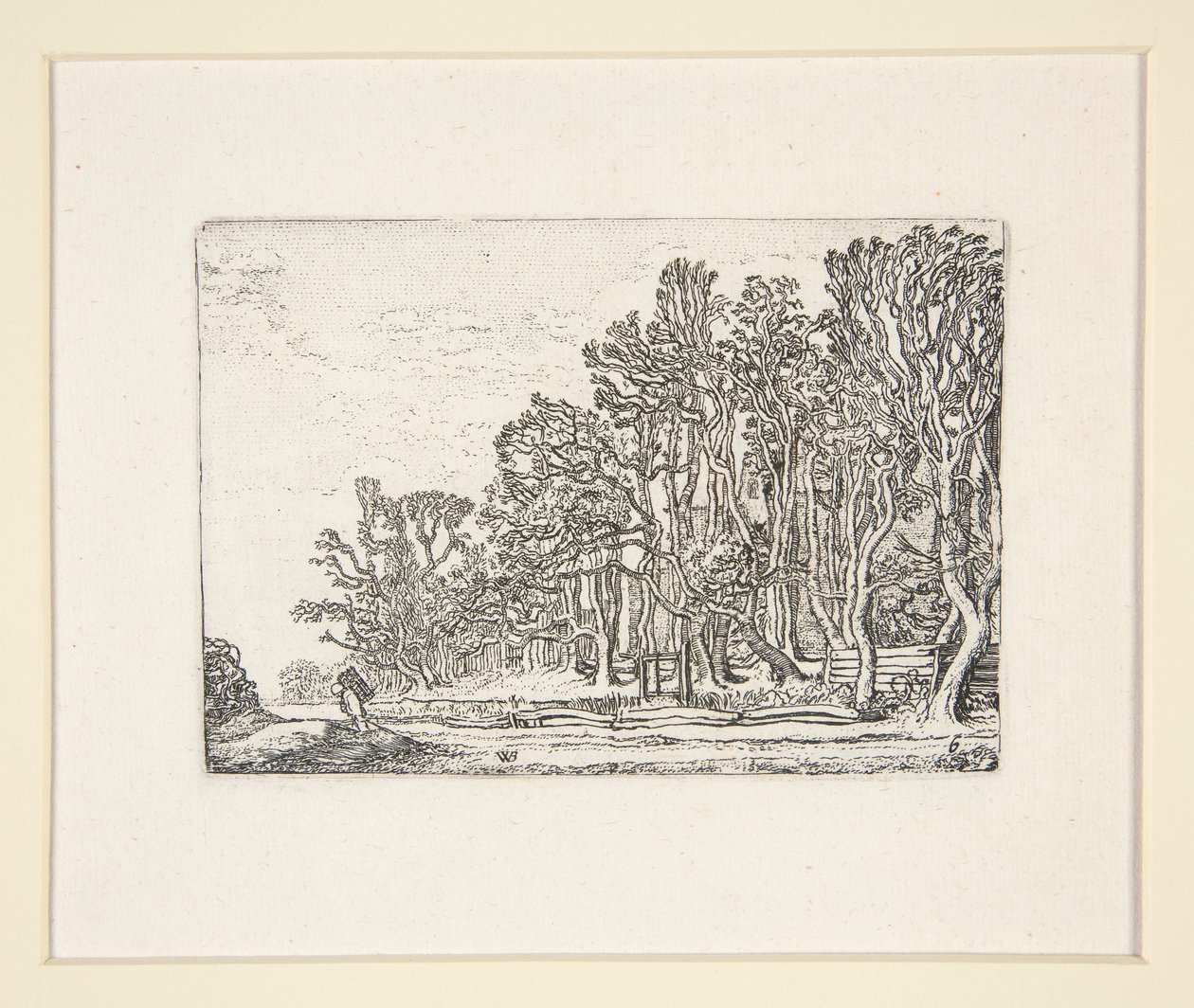 Two Plank-Hedges, Plate 6 from The Set of the Landscapes by Willem Pietersz. Buytewech