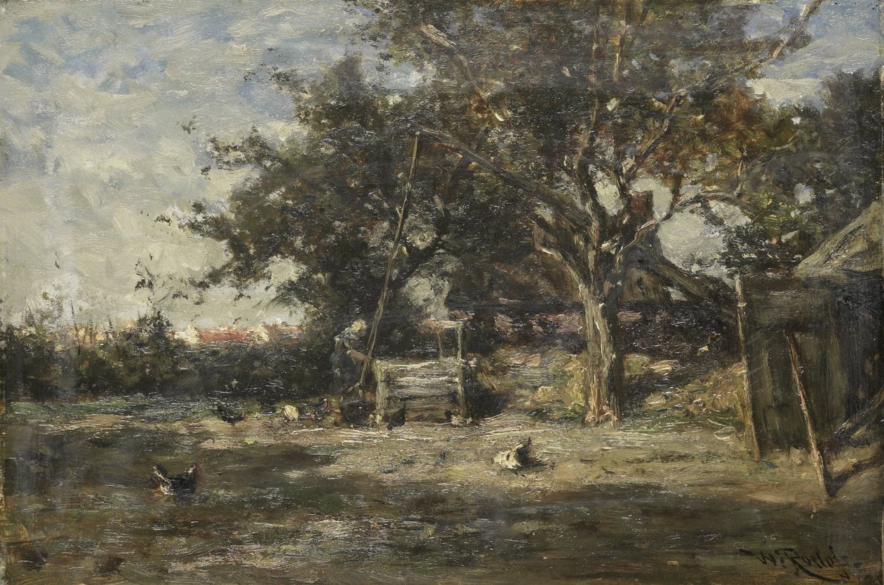 Farmyard near Noorden by Willem Roelofs (I)