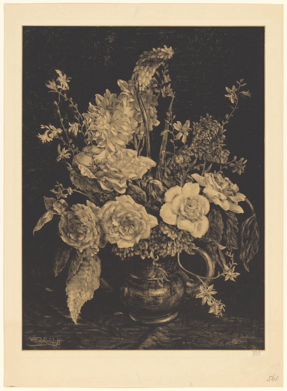 Flowers in a Vase by Willem Roelofs (II) (signed by artist)