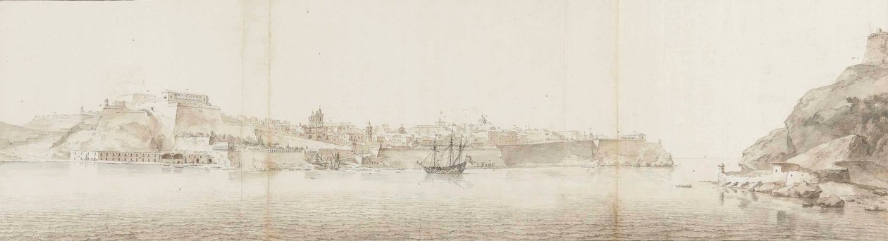 View of Valletta on the Island of Malta, Seen from Senglea by Willem Schellinks