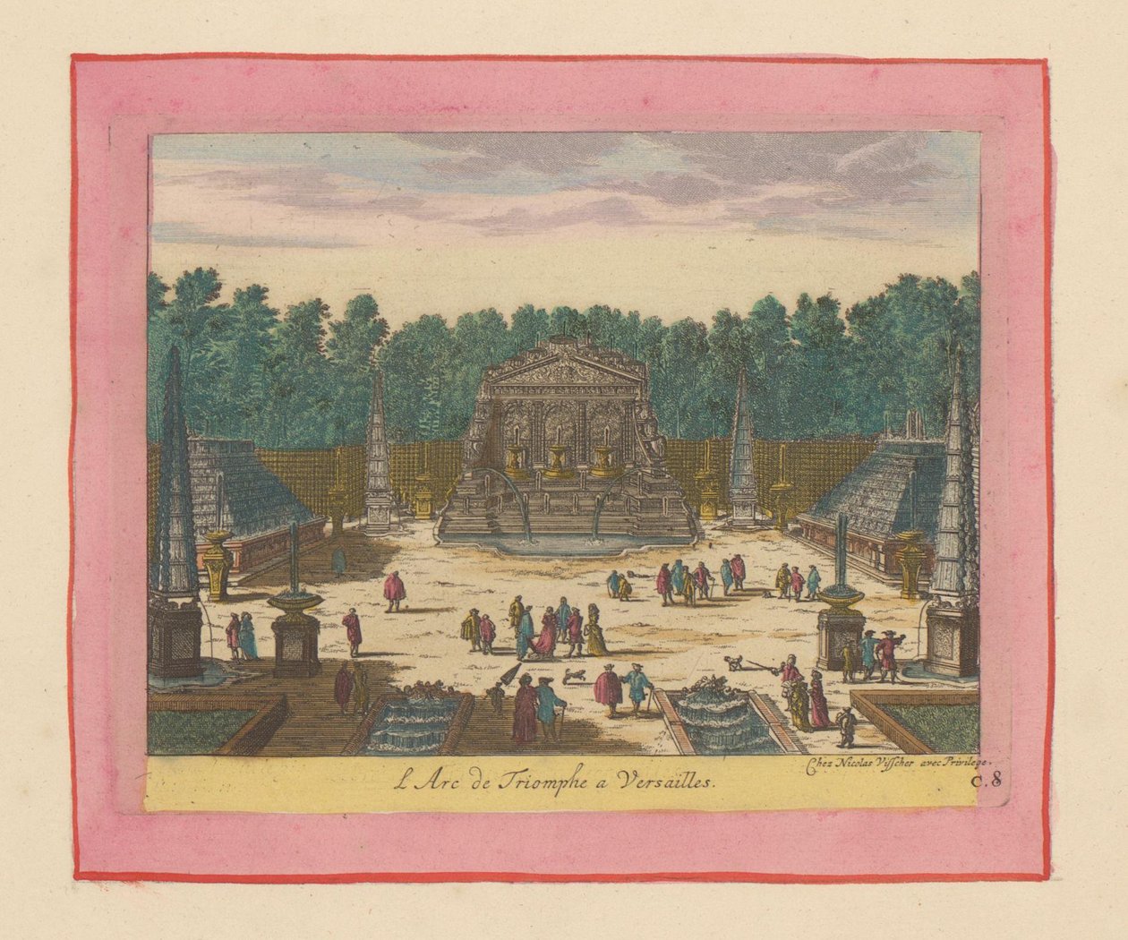 Triumphal Arch in the Gardens of Versailles by Willem Swidde