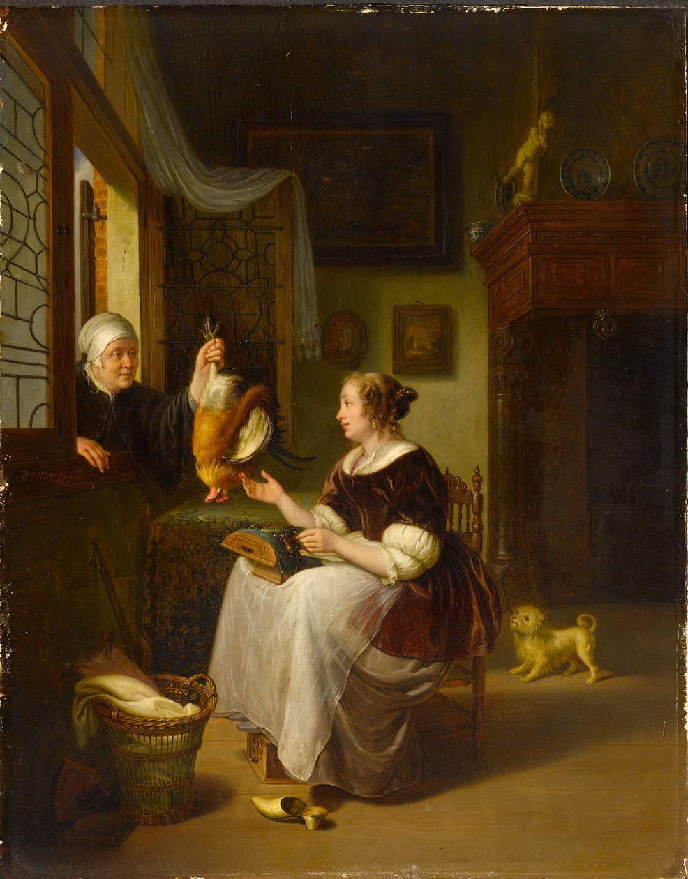 The Poultry Seller by Willem Van Mieris