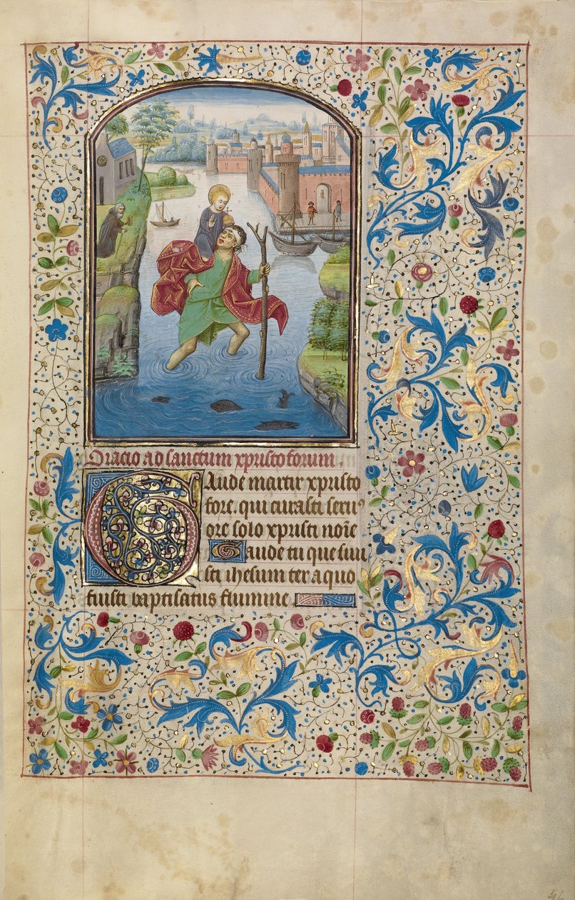 Saint Christopher Carrying the Christ Child by Willem Vrelant