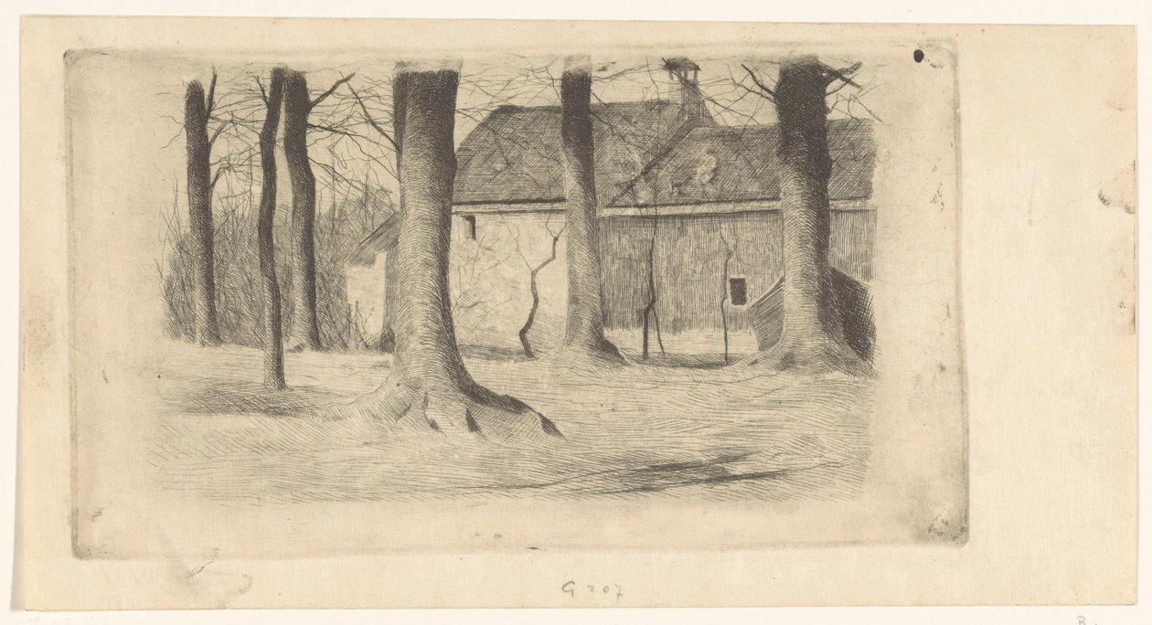 Trees by a House by Willem Arnoldus Witsen