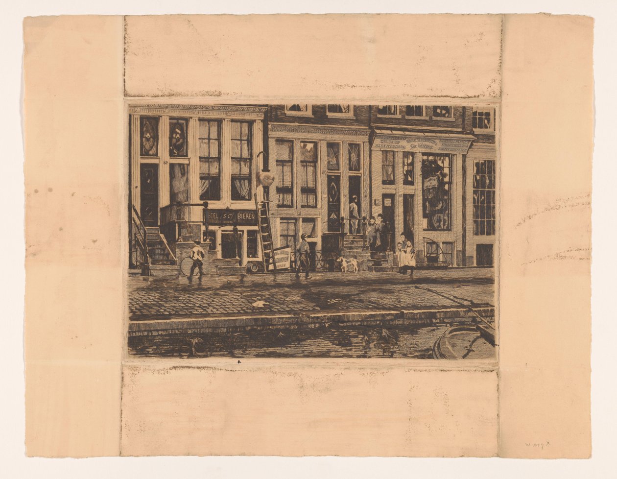 Old Waal with the Laundry Facility of the Veltkamp Sisters by Willem Witsen