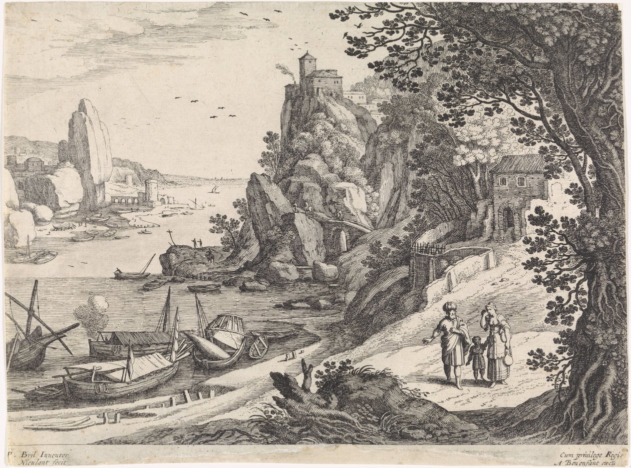 Landscape with the Expulsion of Hagar and Ishmael (Italian Landscapes) by Willem van Nieulandt (II)