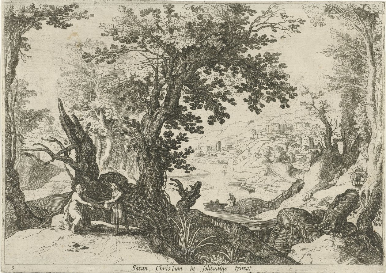 Landscape with the Temptation of Christ by Willem van Nieulandt (II)