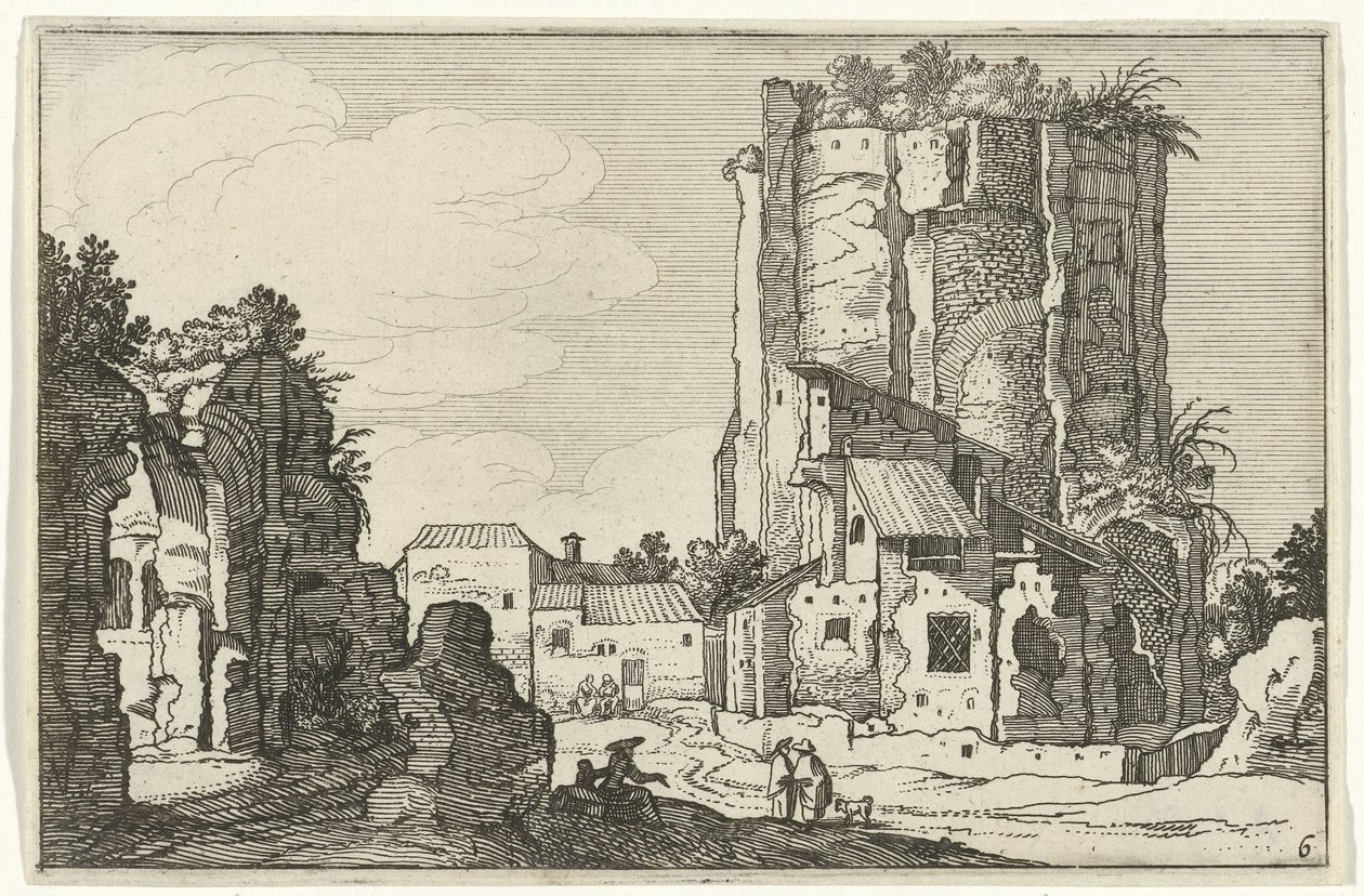 Two Ruins (Roman Ruins and Coastal Landscapes) by Willem van Nieulandt (II)