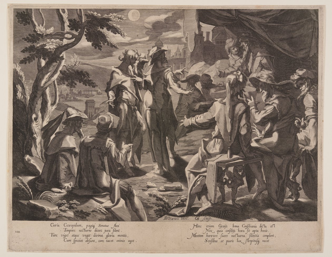 Areopagite Judges of Athens, plate 8 from Thrones of Justice by Willem van Swanenburgh