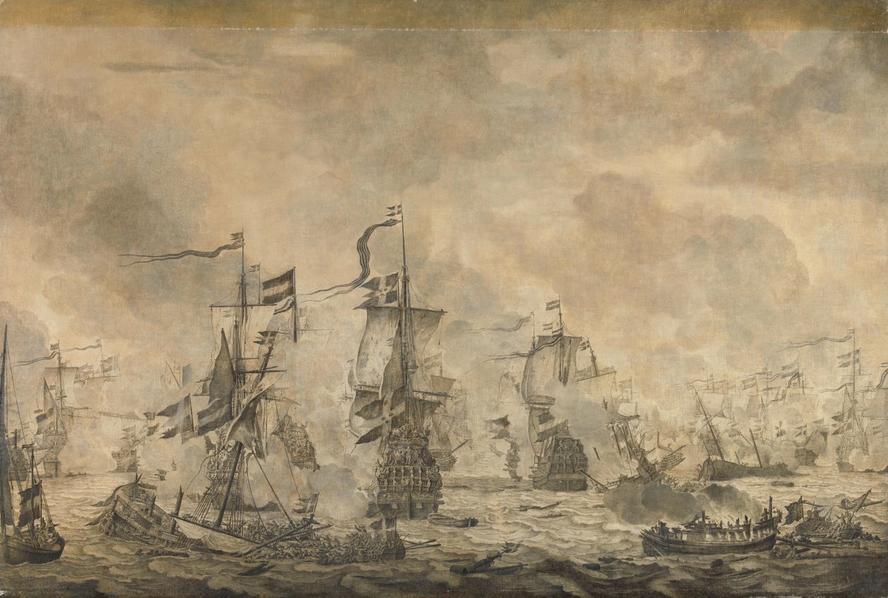Battle between the Dutch and Swedish Fleets, in the Sound, 8 November 1658 by Willem van de Velde (I)