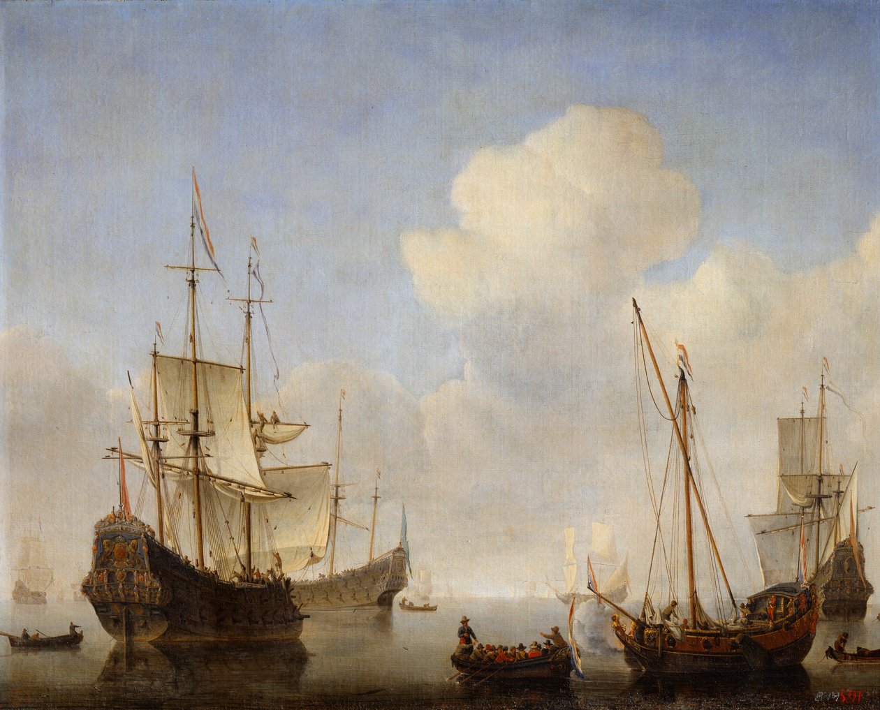 The Dutch Squadron at the West African Coast by Willem van de Velde the Younger