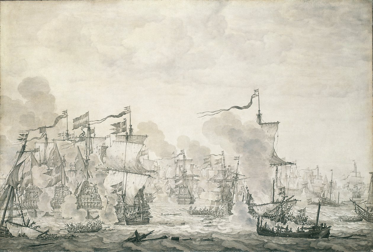 The Battle of The Sound, 29 October - 8 November 1658 by Willem van de the Elder Velde