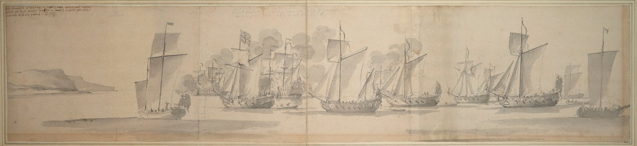 The passage of Mary of Modena from Calais to Dover, 21 November/1 December 1673 by Willem van de the Elder Velde