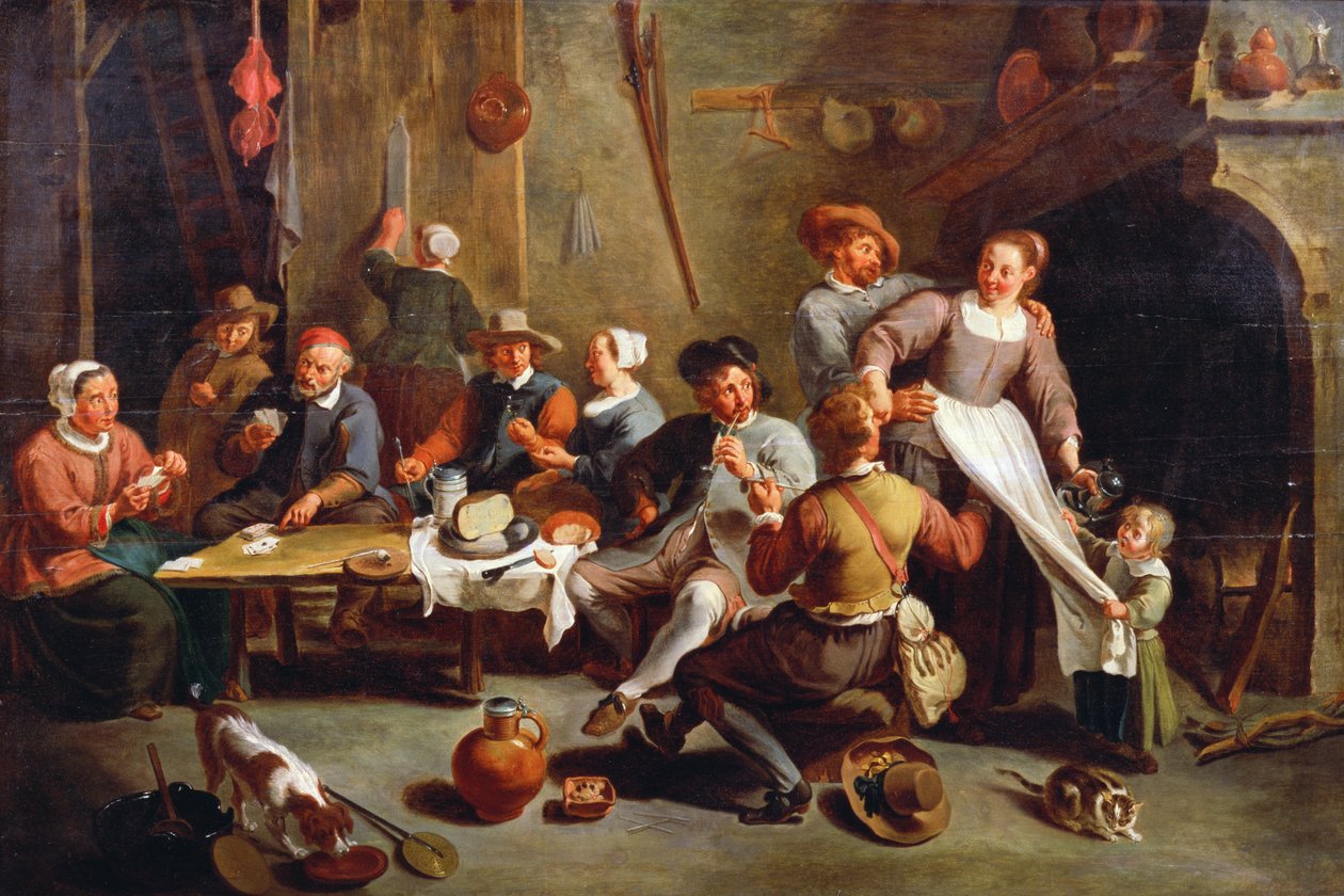 Interior of an Inn with Card Players by Willem van the Elder Herp