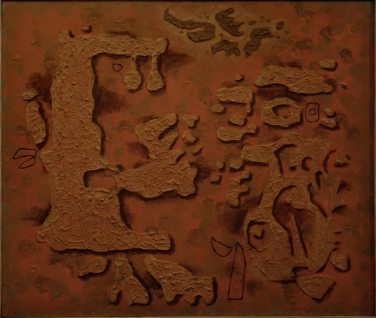 Brown Relief Image with Gilgamesh by Willi Baumeister