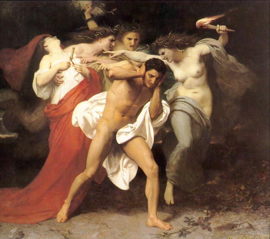 The Remorse of Orestes by William Adolphe Bouguereau