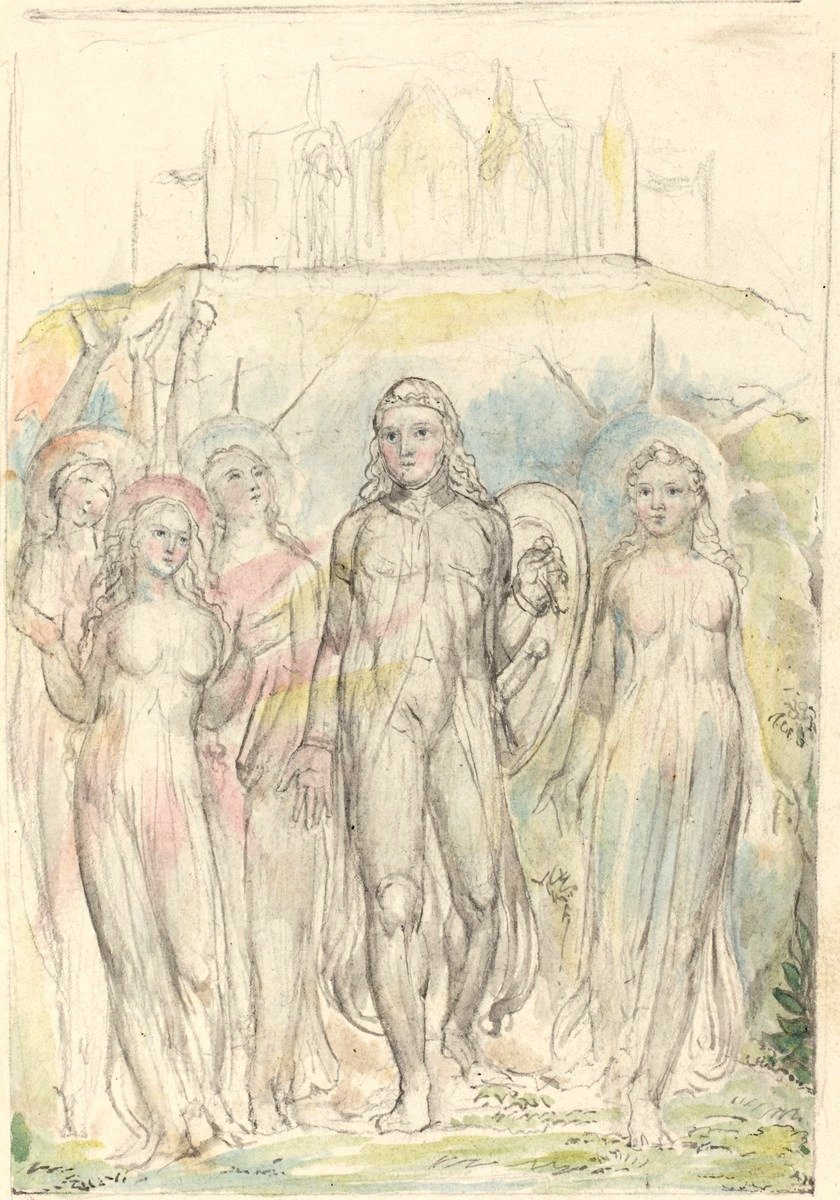 Christian with the Shield of Faith by William Blake