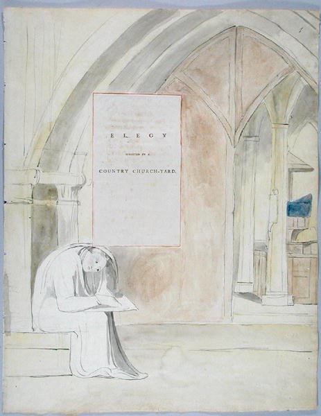 Elegy written in a Country Church-Yard, design 105 from The Poems of Thomas Gray by William Blake