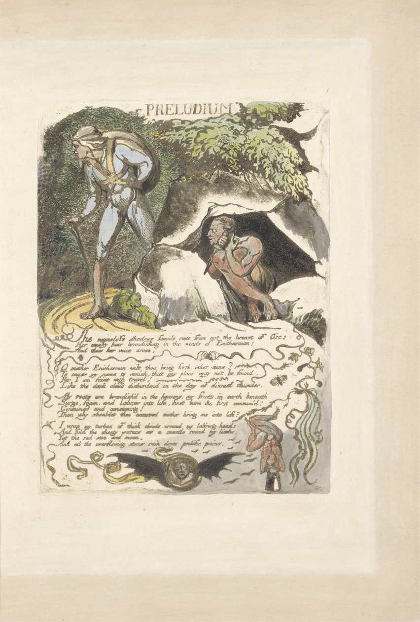 Preludium, plate 3 from Europe. A Prophecy, 1823 by William Blake