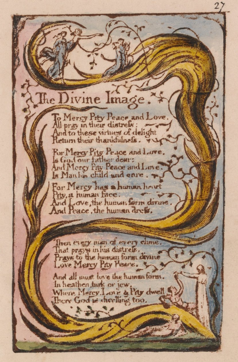 Songs of Innocence and of Experience, Plate 27, The Divine Image (Bentley 18) by William Blake
