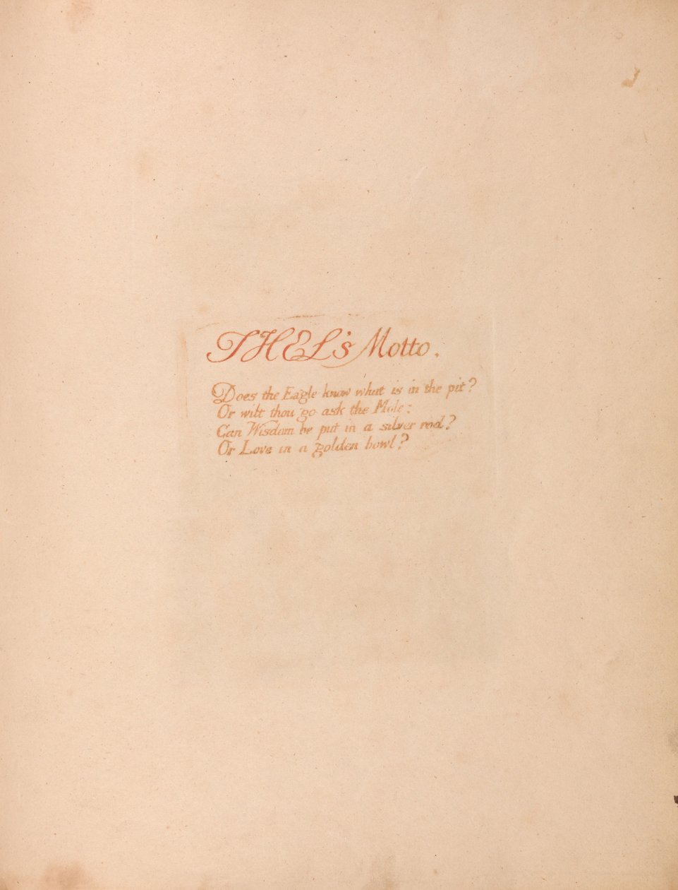 The Book of Thel, Plate 1, Thel