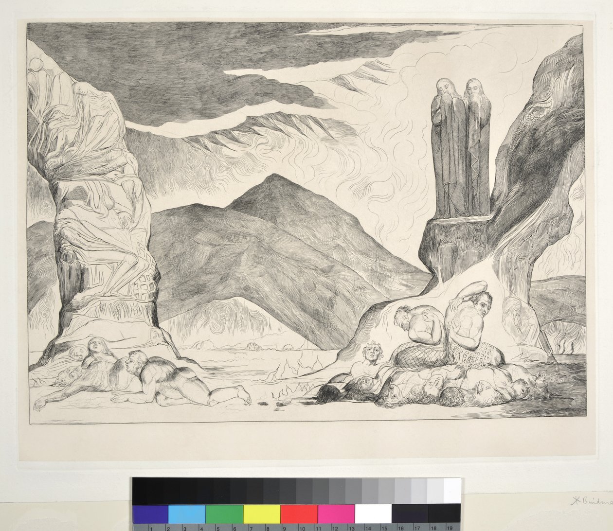 The Circle of the Falsifiers: Dante and Virgil Covering their Noses because of the Stench, Inferno, Canto XXIX, Illustration to the 