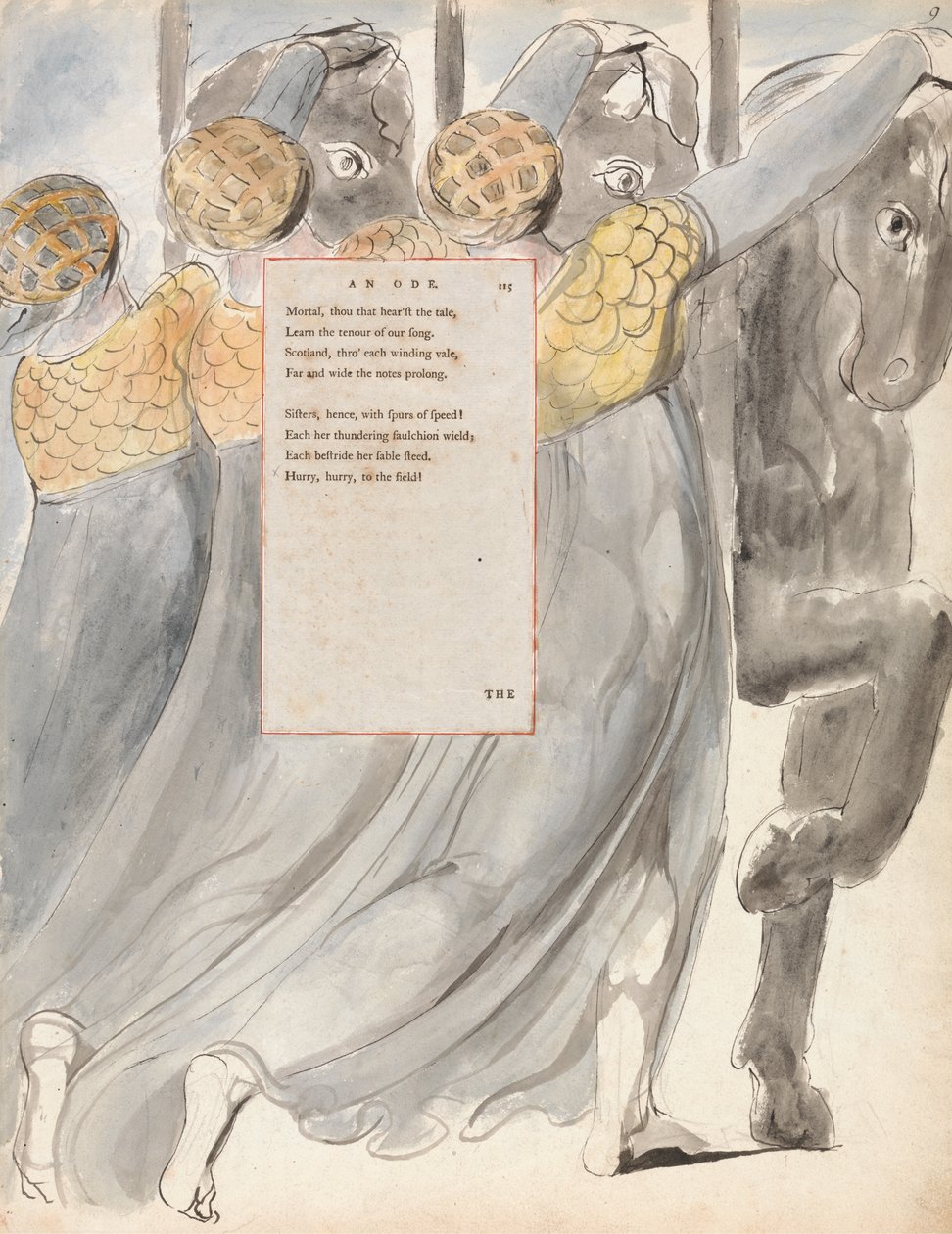 The Fatal Sisters, design 75 from The Poems of Thomas Gray by William Blake