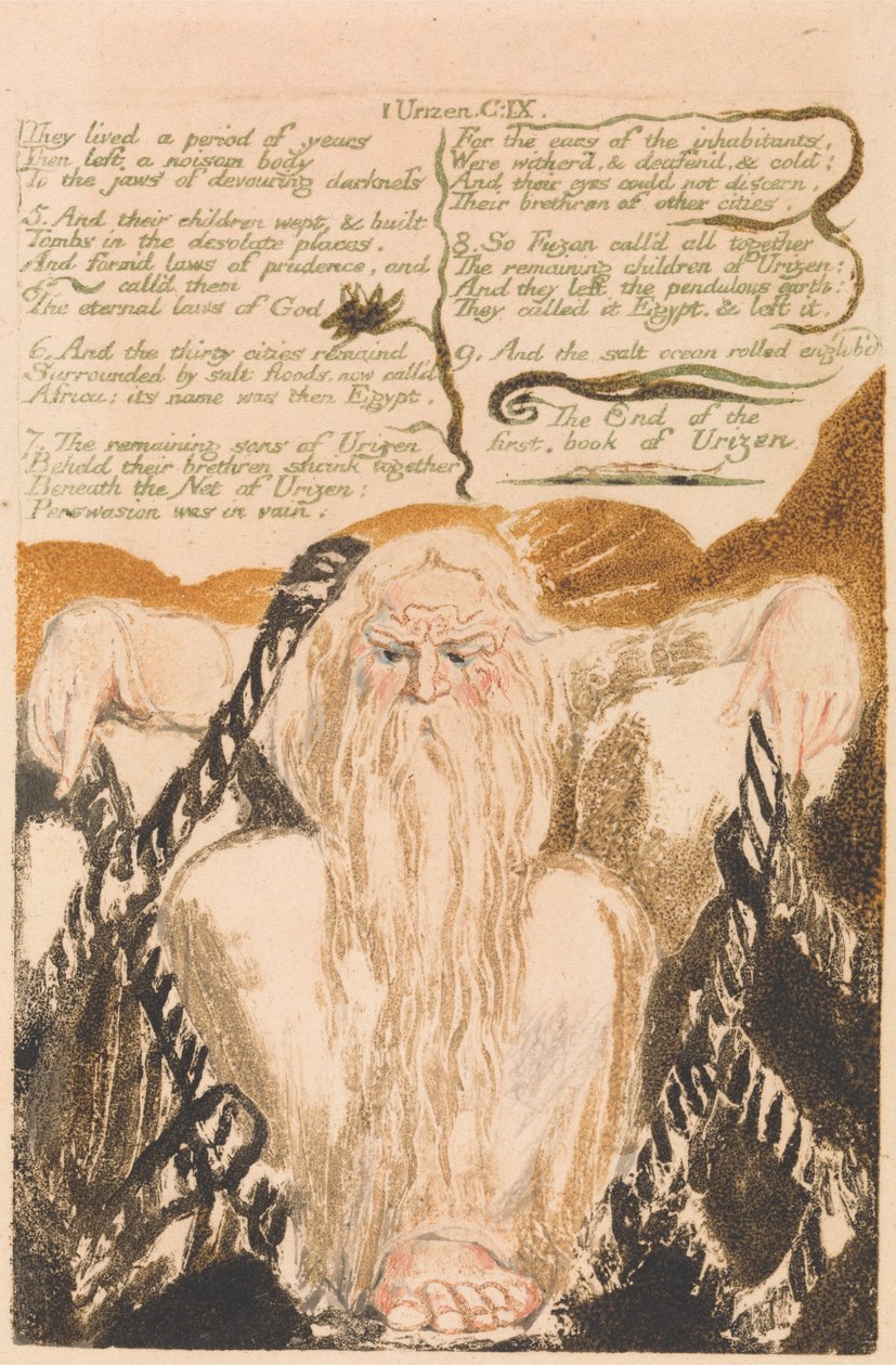 The First Book of Urizen, Plate 25, They lived a period of years . . . . (Bentley 28) by William Blake