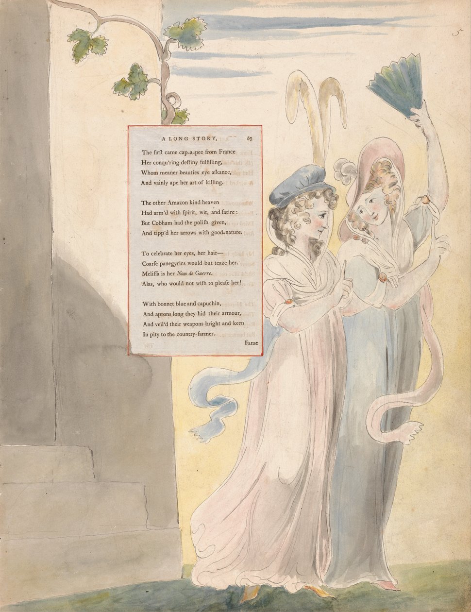 The Poems of Thomas Gray, Design 27, A Long Story by William Blake